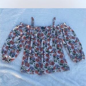 Rue21 Floral Off-Shoulder Blouse - Red, Blue, Green